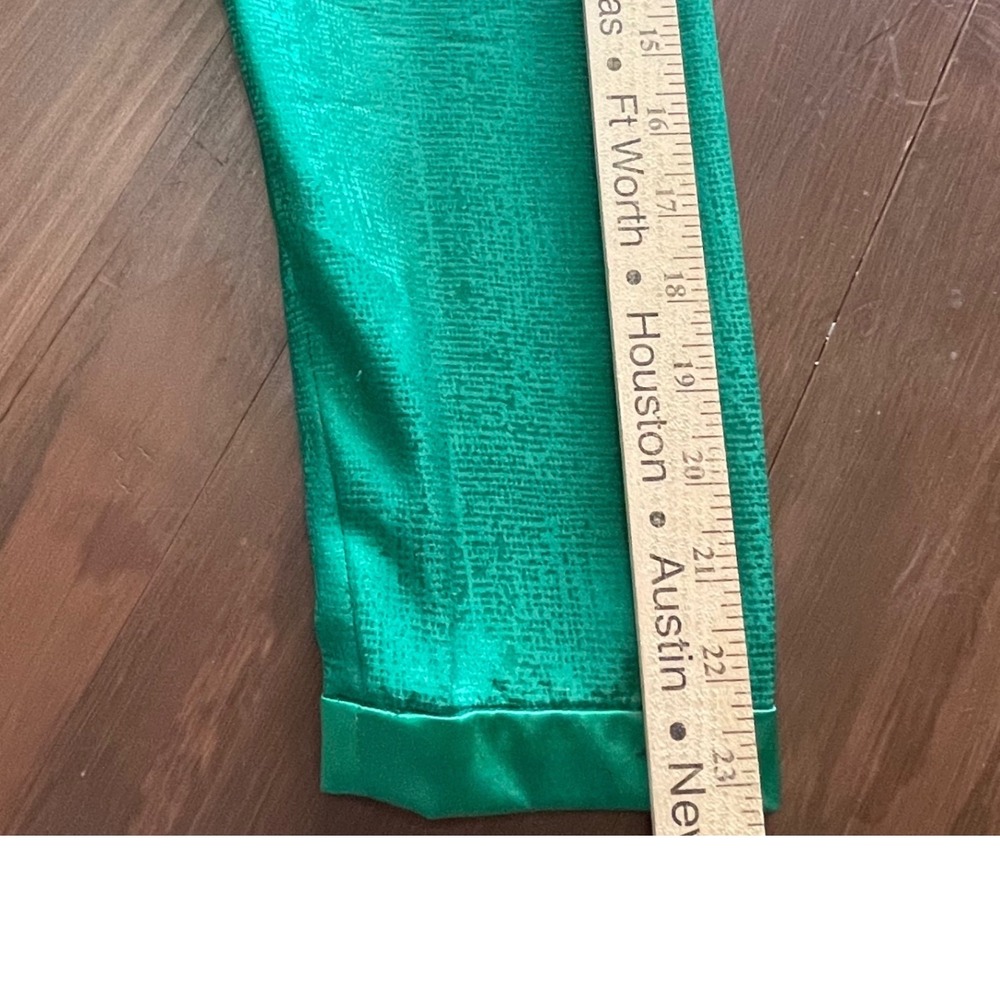 Adrianna Papell VTG Emerald Green 100% Silk Skirt Suit Set Sz 16 Bows Co-Ord 90s - Picture 14 of 14